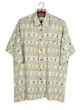 Cămașă Vintage cu imprimeu geometric multicolor – L – Bărbați - imagine 1