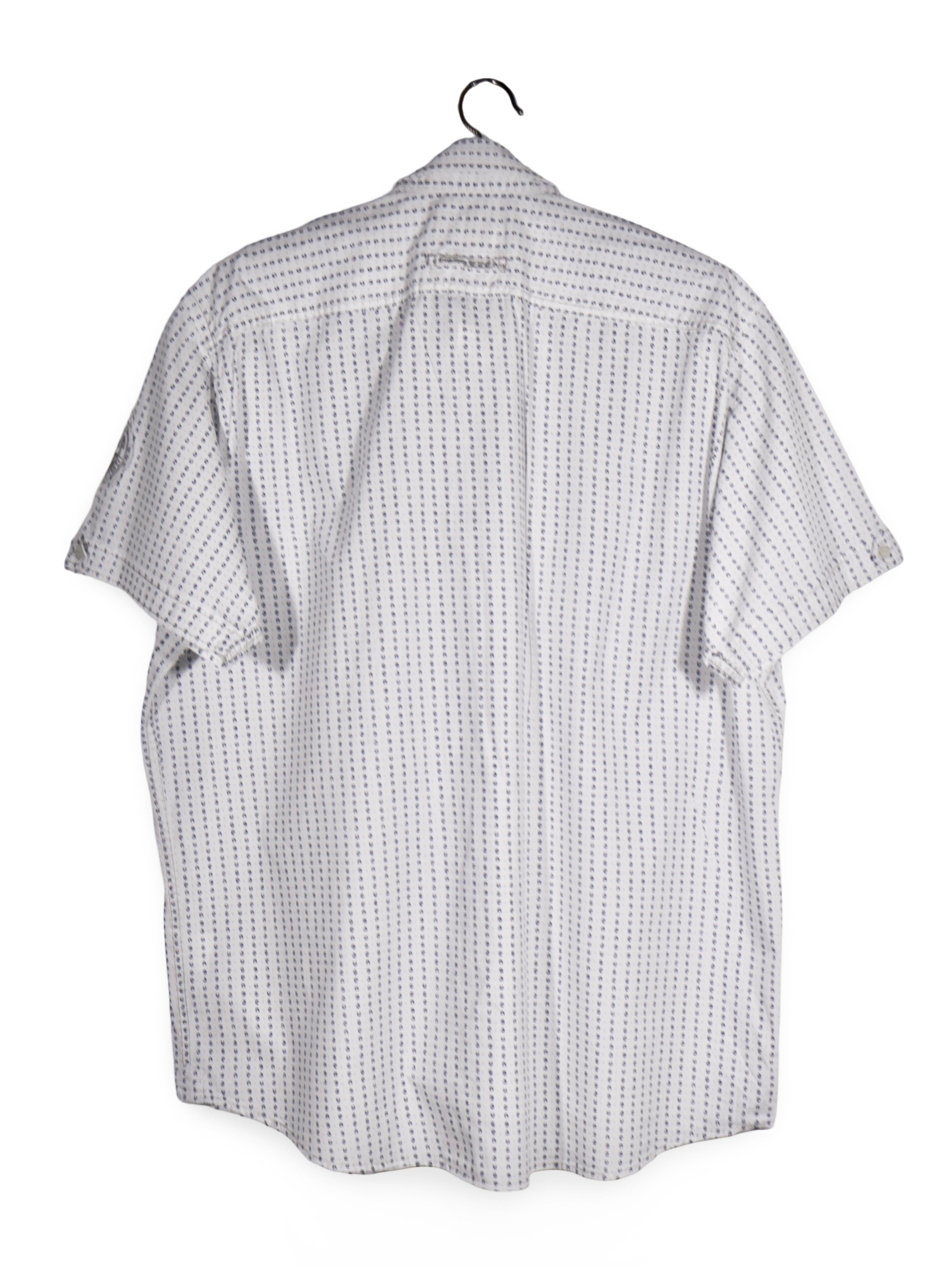 Cămașă Camel alb cu imprimeu geometric fin – XL – Bărbați - imagine 3