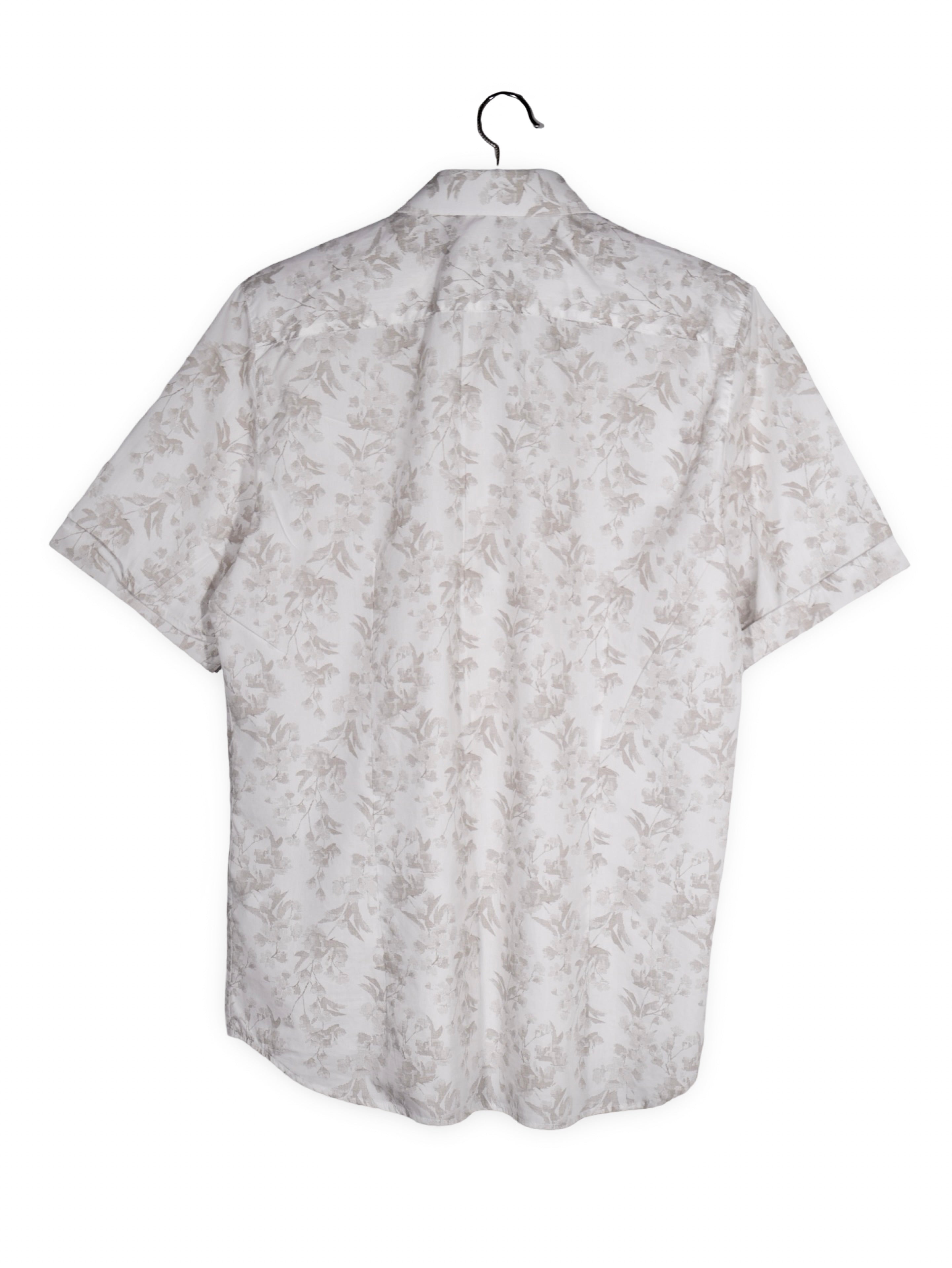 Cămașă Alte Branduri alb cu imprimeu floral discret – L – Bărbați - imagine 3