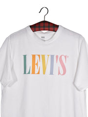 Tricou Levi's alb cu logo multicolor – M – Bărbați - imagine 1