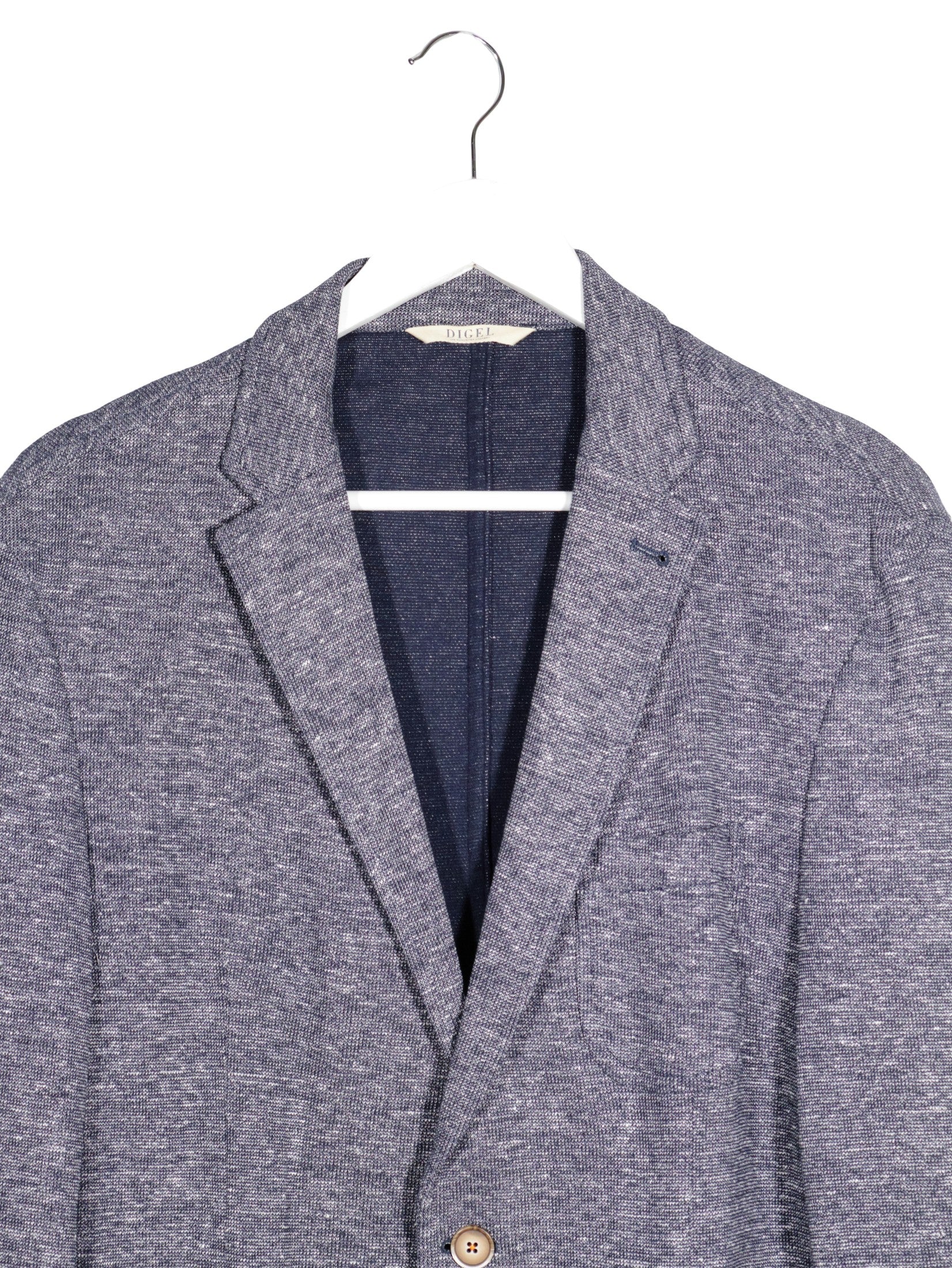 Sacou DIGEL albastru mărime L detaliu material și croială second-hand premium
