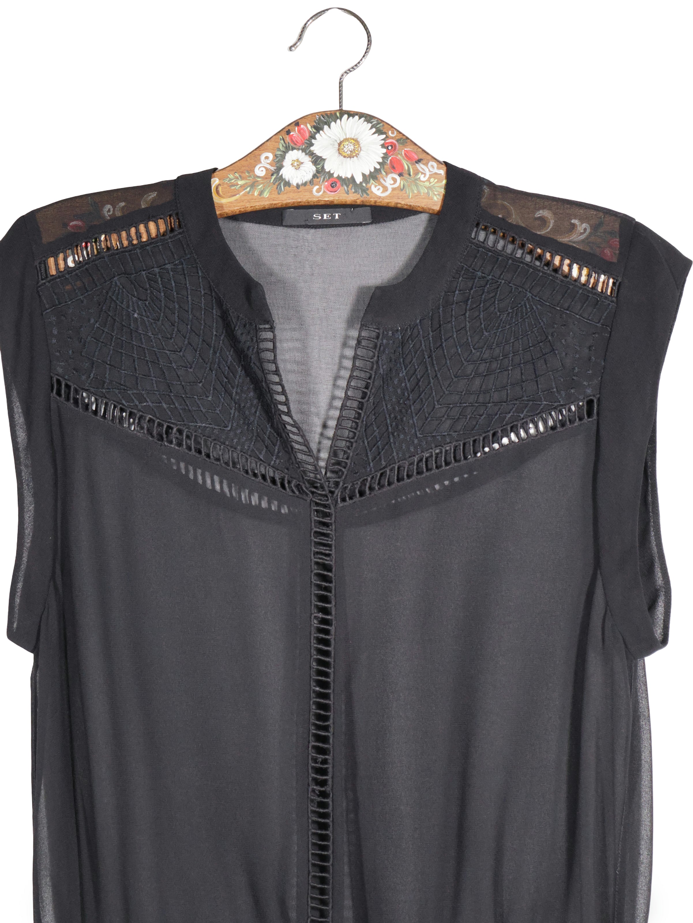 Rochie SET negru mărime M detaliu material și croială second-hand premium