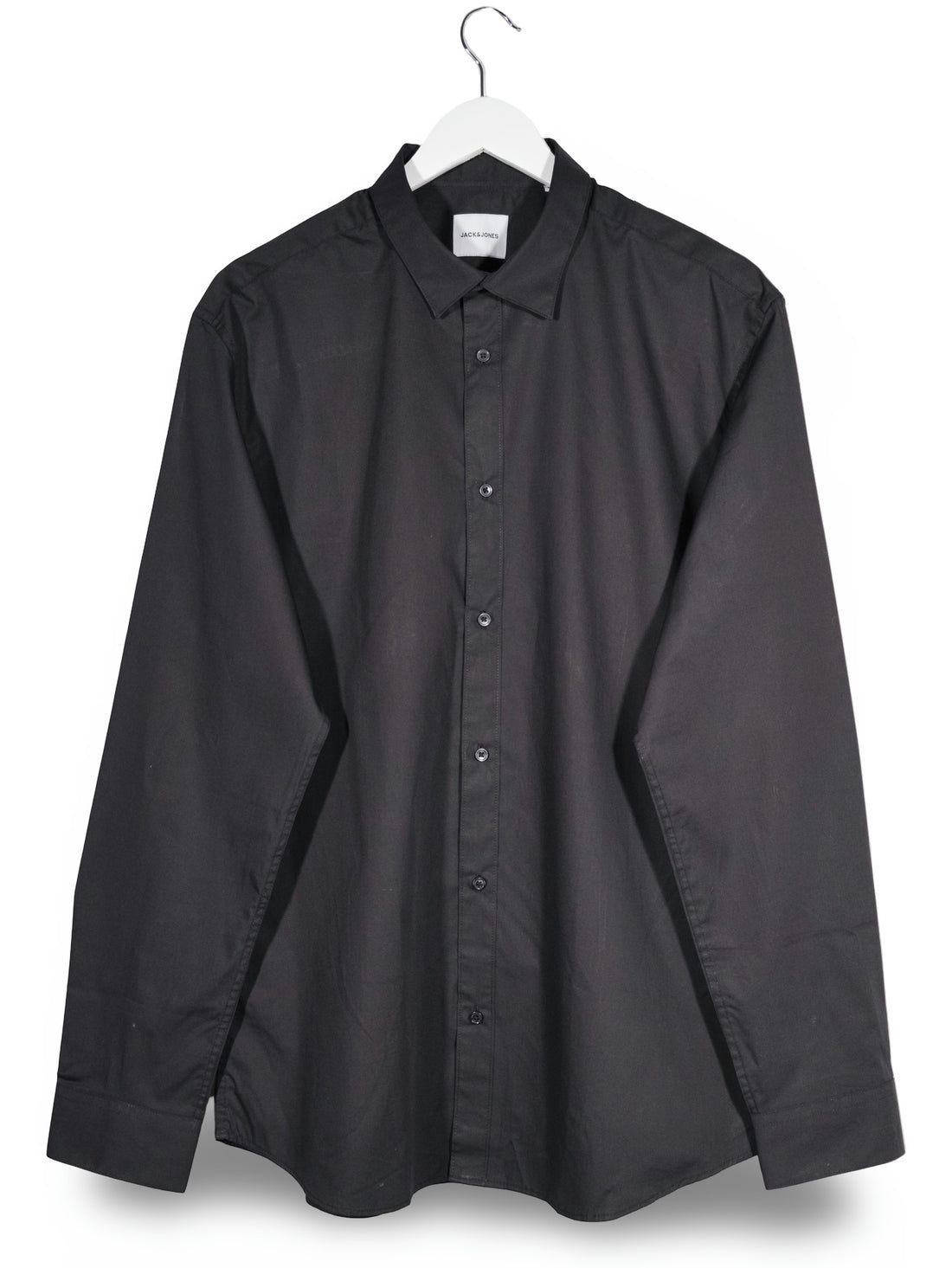 Camasa JACK&JONES negru mărime XL vedere din față second-hand premium