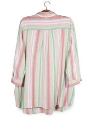 Camasa Gerry Weber multicolor pastel, cu tonuri de roz, verde si crem mărime 4XL+ vedere din spate second-hand premium