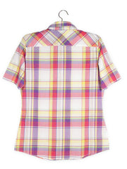 Camasa Tommy Hilfiger alb, roz, mov, galben, verde mărime S vedere din spate second-hand premium