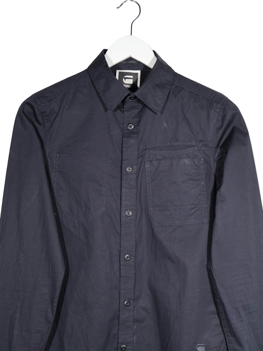 Camasa G-STAR RAW bleumarin mărime S detaliu material și croială second-hand premium
