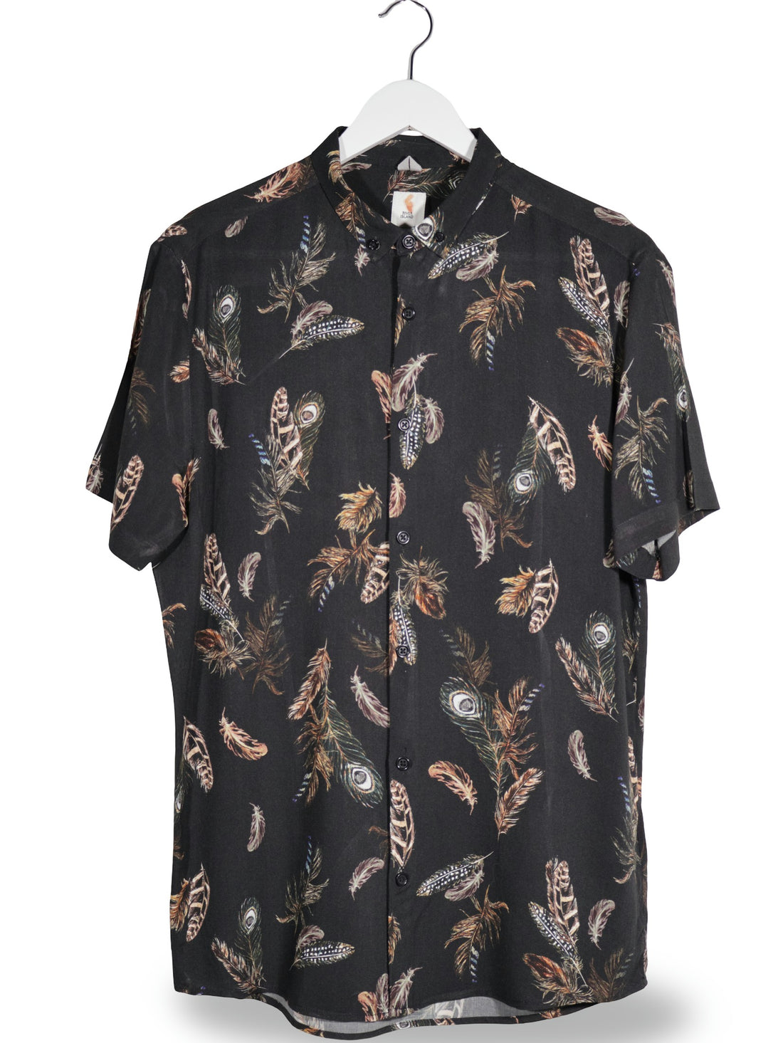 Camasa River Island negru mărime M vedere din față second-hand premium