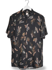 Camasa River Island negru mărime M vedere din față second-hand premium