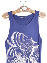 Rochie Desigual bleumarin mărime XL detaliu material și croială second-hand premium