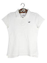 Tricou Hollister alb mărime M vedere din față second-hand premium