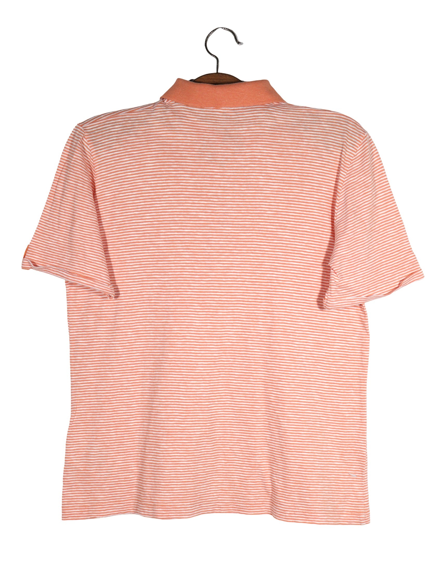 Tricou M Marz portocaliu cu dungi albe mărime L vedere din spate second-hand premium