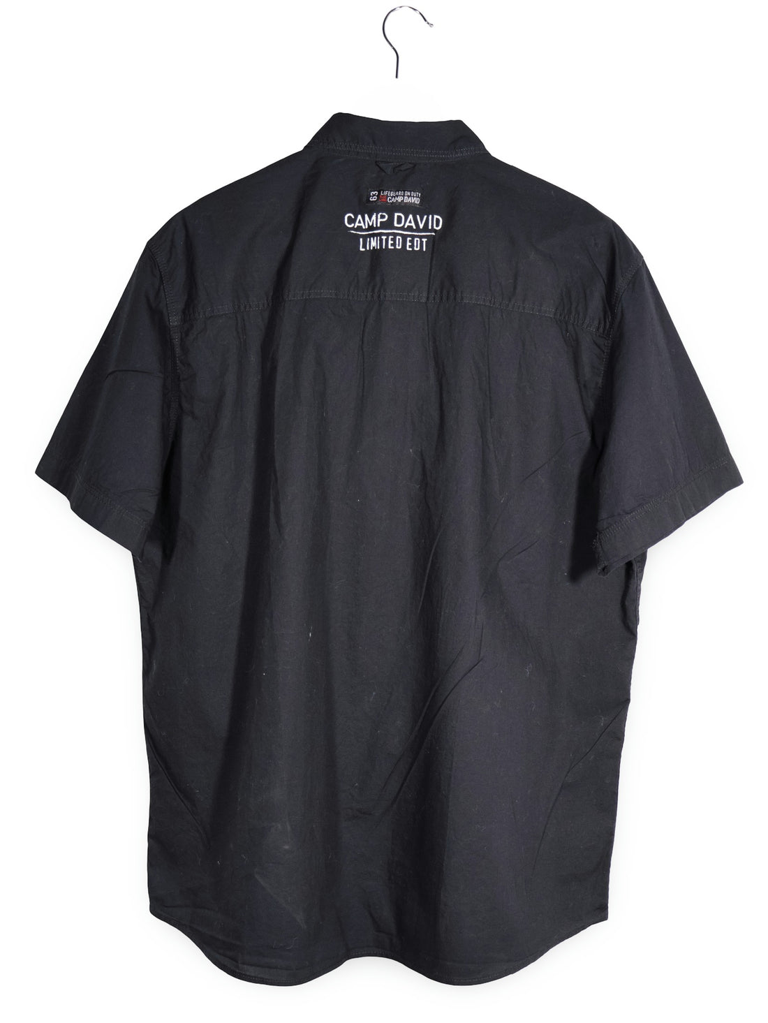 Camasa Camp David negru mărime XL vedere din spate second-hand premium