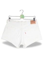Blugi scurti Levi's alb mărime L vedere din spate second-hand premium