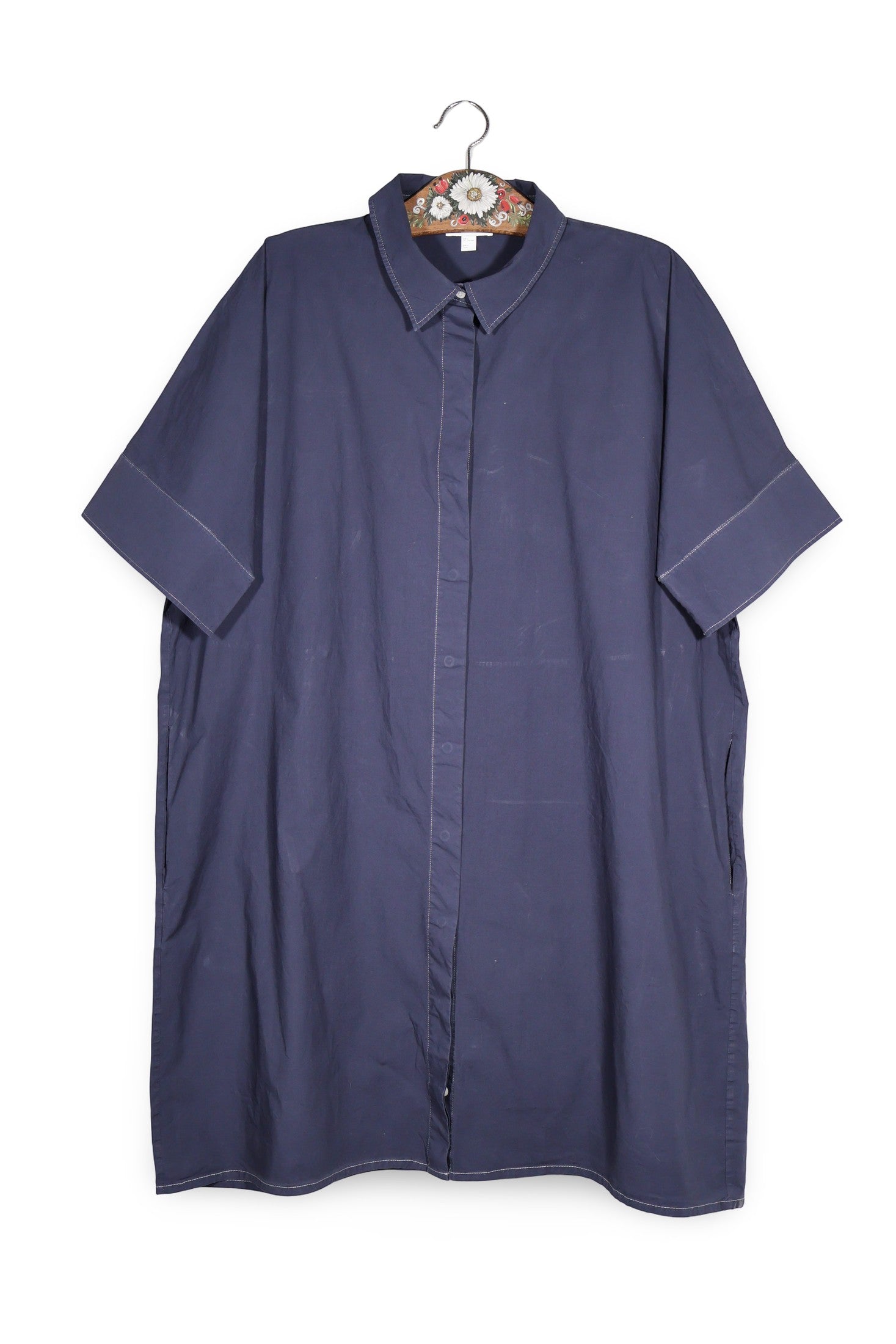 Rochie COS bleumarin mărime L vedere din față second-hand premium