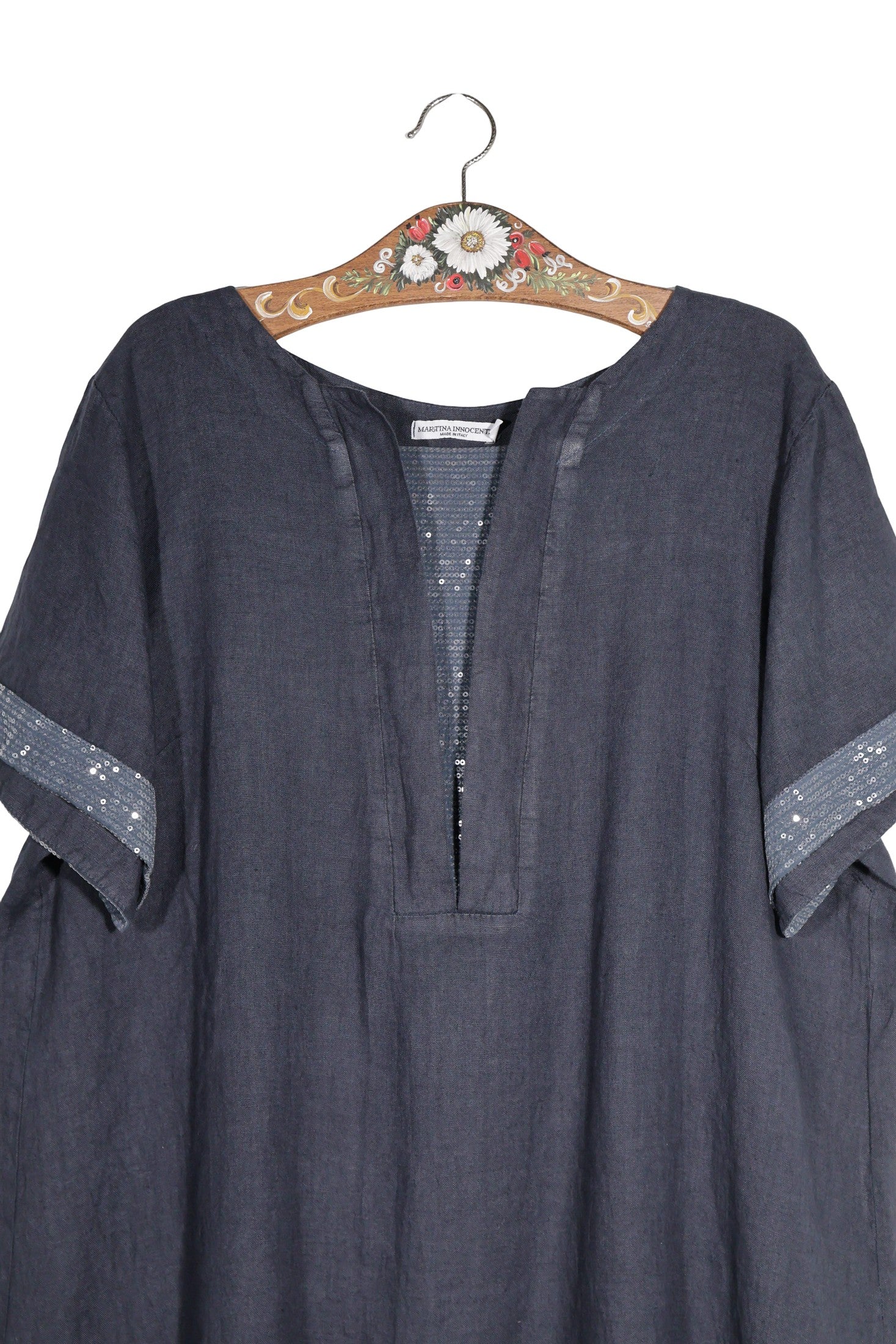 Bluza Premium bleumarin mărime 3XL detaliu material și croială second-hand premium