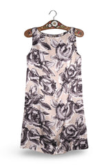 Rochie Premium bej, gri, negru mărime M vedere din față second-hand premium