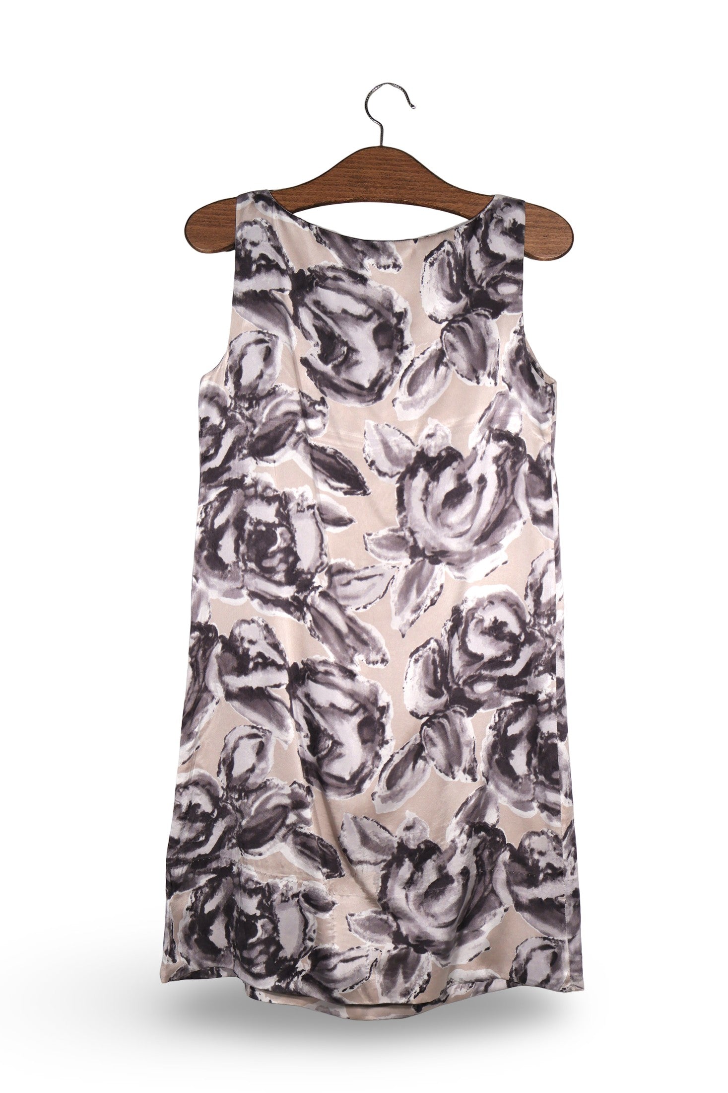Rochie Premium bej, gri, negru mărime M vedere din spate second-hand premium