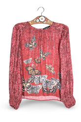 Bluza Desigual roșu mărime S vedere din față second-hand premium