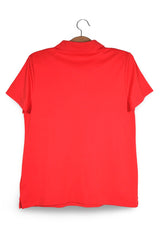 Tricou Lands' End roșu mărime M vedere din spate second-hand premium