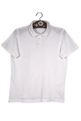 Tricou Hugo Boss alb mărime M vedere din față second-hand premium