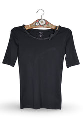 Tricou MARC CAIN negru mărime XS vedere din față second-hand premium