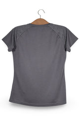 Tricou Asics gri mărime M vedere din spate second-hand premium