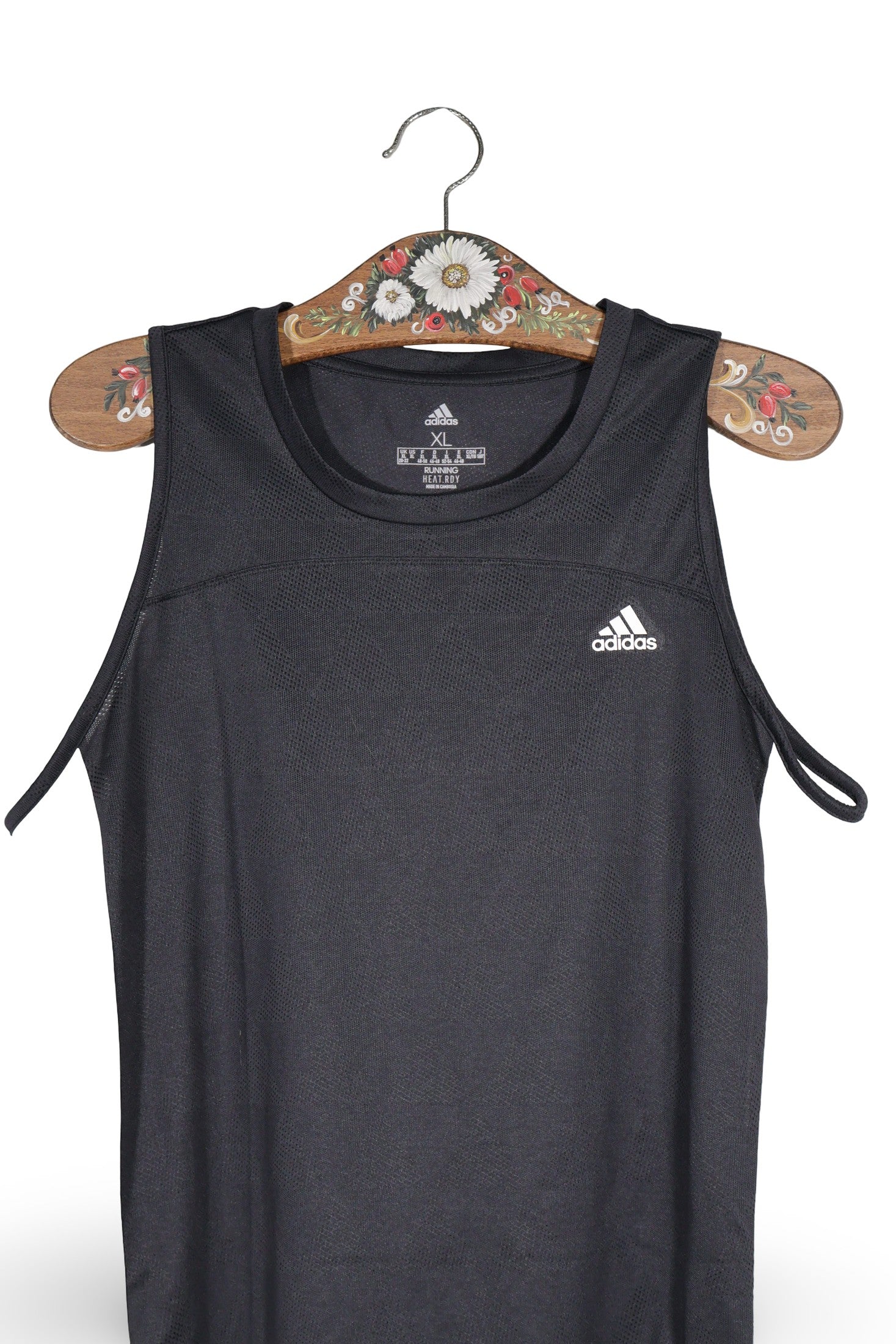 Tricou adidas negru / alb mărime XL detaliu material și croială second-hand premium