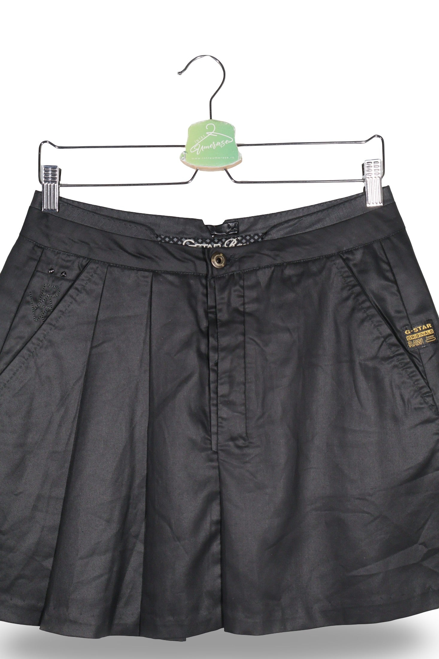 Fusta G-Star Raw negru mărime M detaliu material și croială second-hand premium