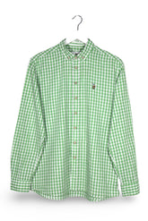 Camasa U.S. Polo Assn verde și alb mărime M vedere din față second-hand premium