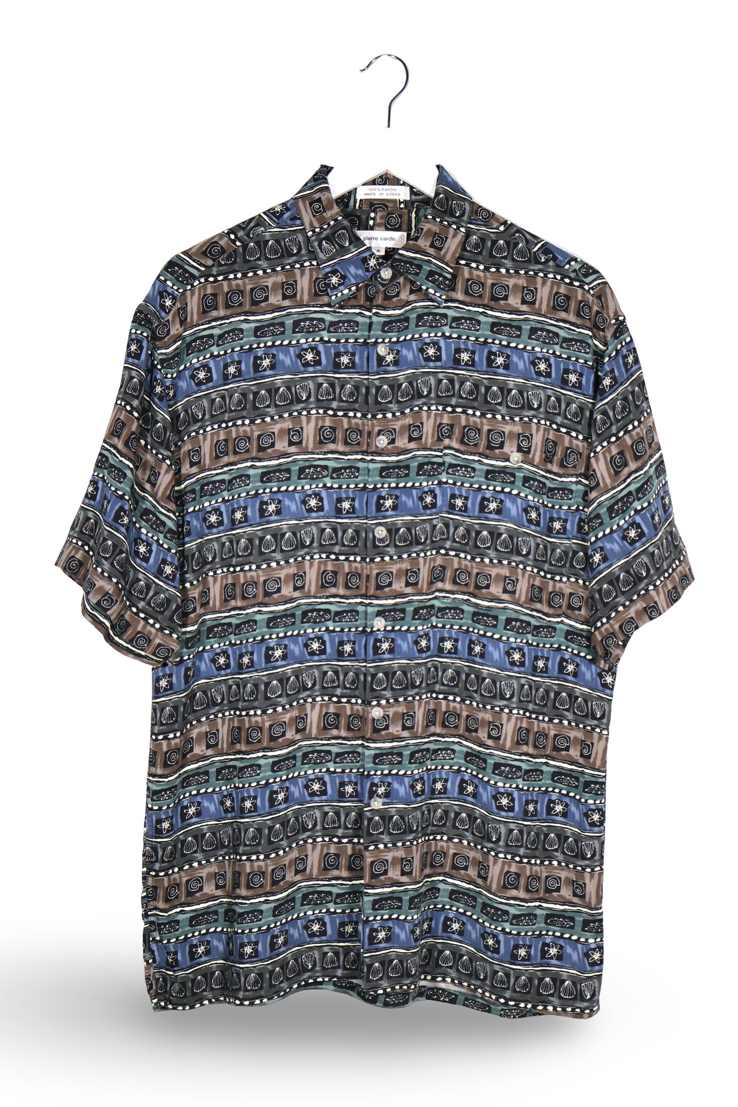 Camasa Pierre Cardin multicolor mărime M vedere din față second-hand premium