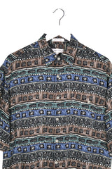 Camasa Pierre Cardin multicolor mărime M detaliu material și croială second-hand premium