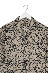 Camasa Jack&Jones bej cu imprimeu negru mărime S detaliu material și croială second-hand premium