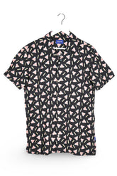 Camasa JACK&JONES negru, roz, galben, albastru deschis mărime M vedere din față second-hand premium