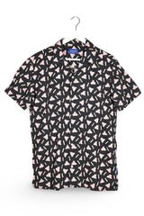 Camasa JACK&JONES negru, roz, galben, albastru deschis mărime M vedere din față second-hand premium