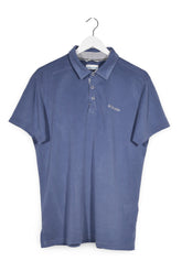 Tricou Columbia albastru mărime M vedere din față second-hand premium