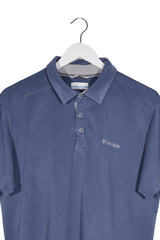 Tricou Columbia albastru mărime M detaliu material și croială second-hand premium