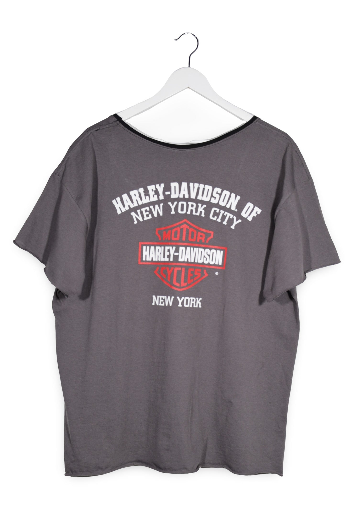 Tricou Harley-Davidson gri mărime XL vedere din spate second-hand premium