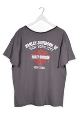 Tricou Harley-Davidson gri mărime XL vedere din spate second-hand premium