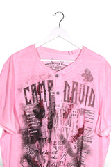 Tricou Camp David roz mărime XL detaliu material și croială second-hand premium