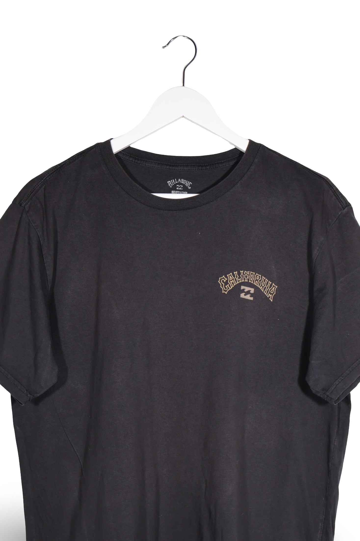 Tricou Billabong negru mărime L detaliu material și croială second-hand premium