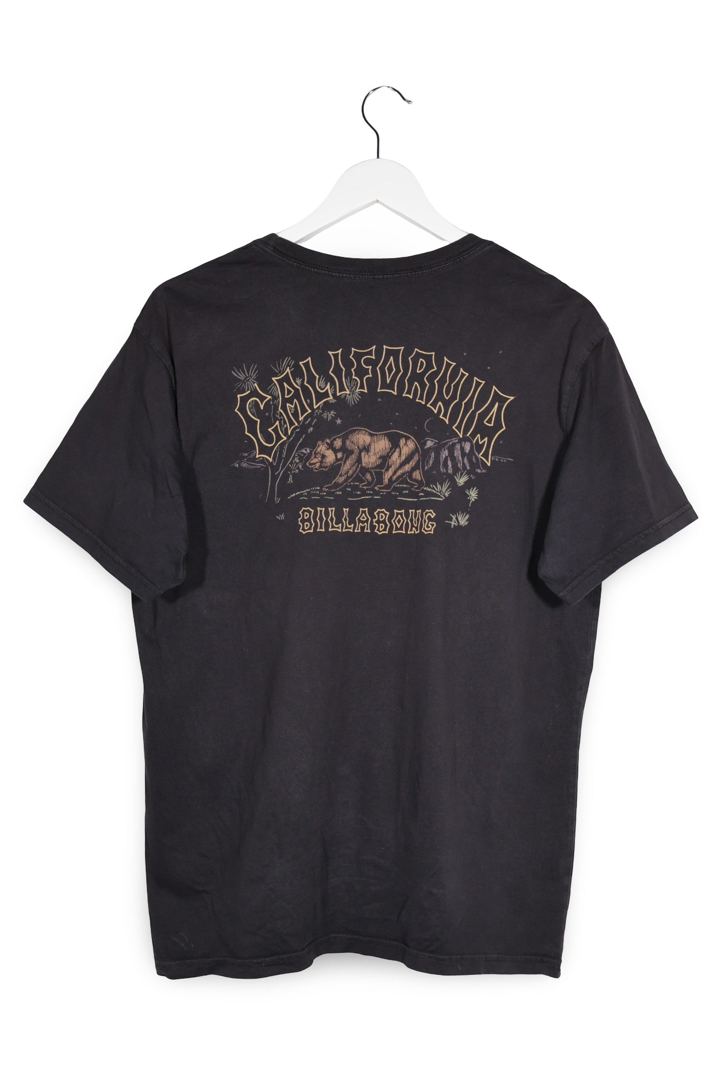 Tricou Billabong negru mărime L vedere din spate second-hand premium