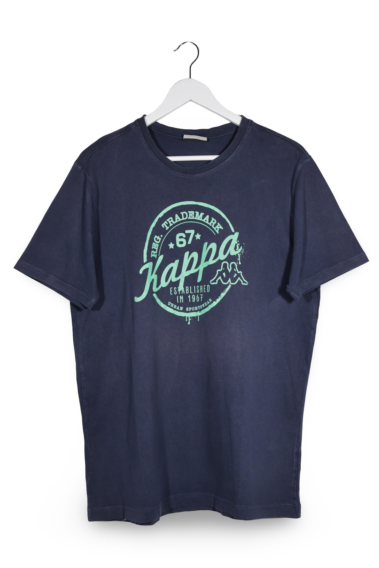 Tricou Kappa bleumarin mărime L vedere din față second-hand premium