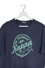 Tricou Kappa bleumarin mărime L detaliu material și croială second-hand premium