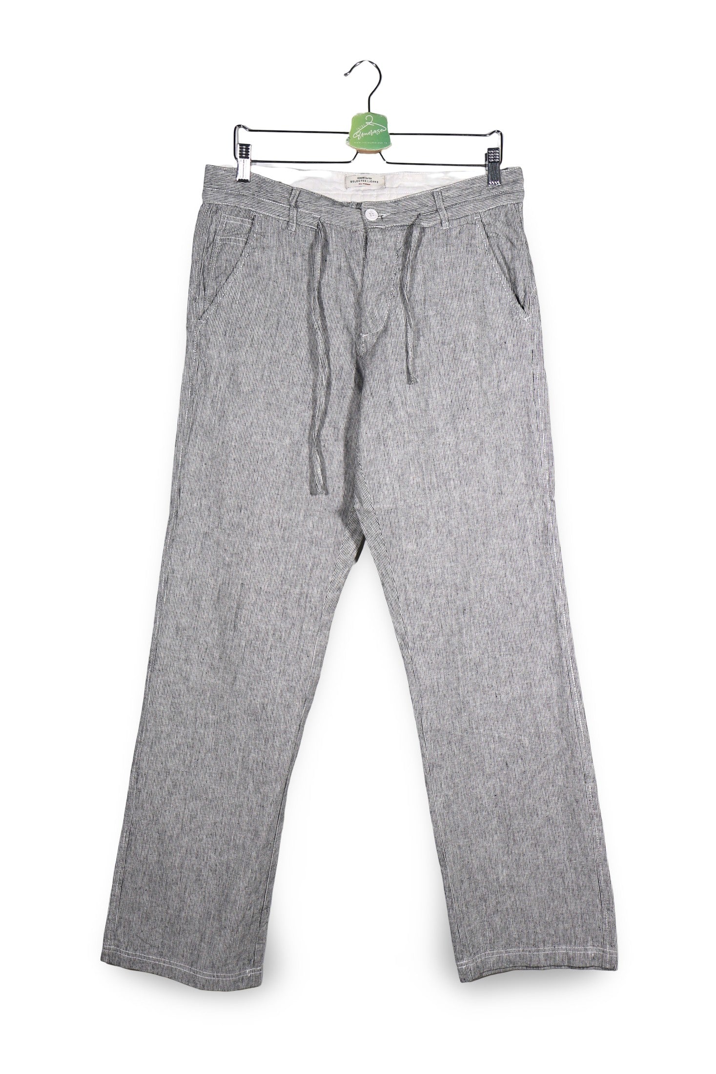 Pantaloni Selected Homme gri mărime M vedere din față second-hand premium