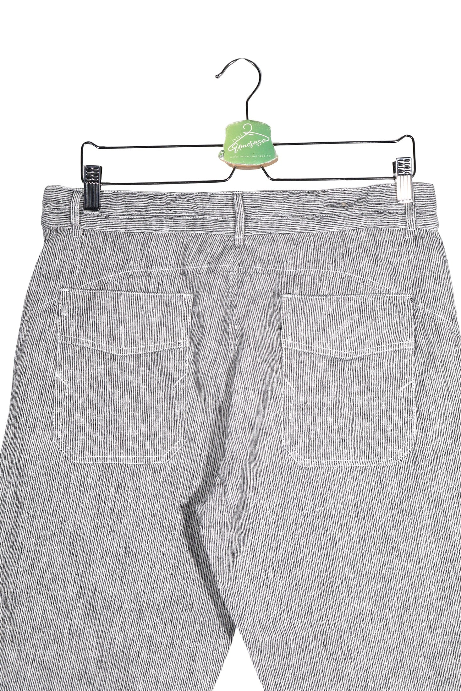 Pantaloni Selected Homme gri mărime M detaliu material și croială second-hand premium