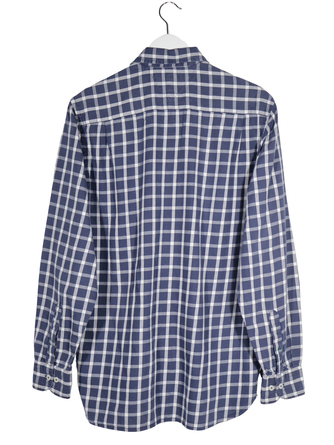 Camasa Tommy Hilfiger bleumarin, alb, verde mărime S vedere din spate second-hand premium