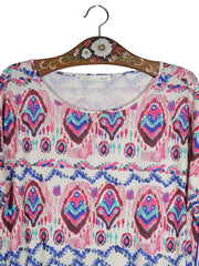Tricou Oui alb, roz, albastru, turcoaz, mov mărime XL detaliu material și croială second-hand premium