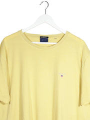 Tricou GANT galben pal mărime XL detaliu material și croială second-hand premium