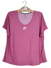 Tricou NIKE violet prăfuit, aspect melanj mărime XL vedere din față second-hand premium