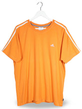 Tricou Adidas portocaliu mărime L vedere din față second-hand premium